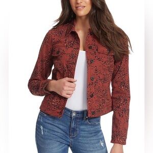 Ella Moss Cheetah Printed Denim Jacket